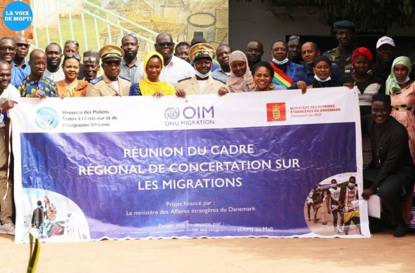  OIM-Mopti : les acteurs du cadre régional de concertation sur la migration valident le plan d’action annuel